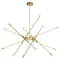 Cwi Lighting Oskil LED Integrated Chandelier With Satin Gold Finish 1375P43-6-602 - alternate 1